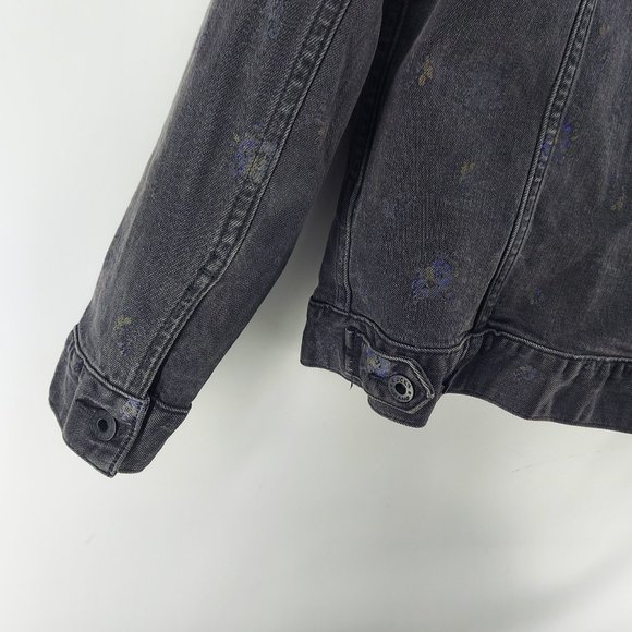 Lucky brand black denim jacket small the tomboy trucker - Picture 10 of 10